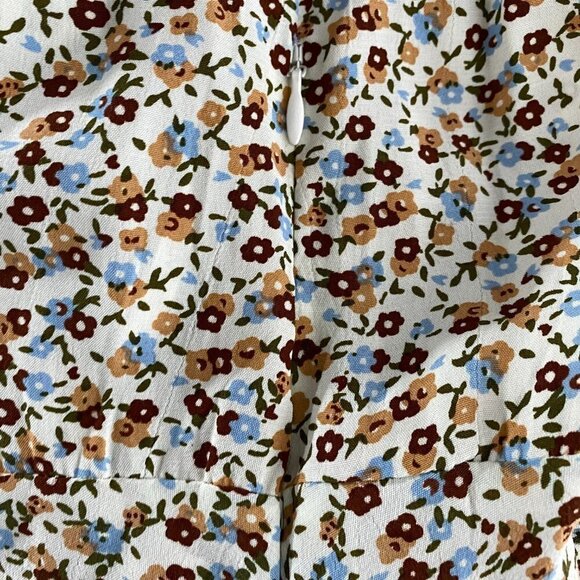 Faithfull the Brand Sidonie Mini Dress Size 4 Aurelia Off White Chestnut NWT - Picture 11 of 13